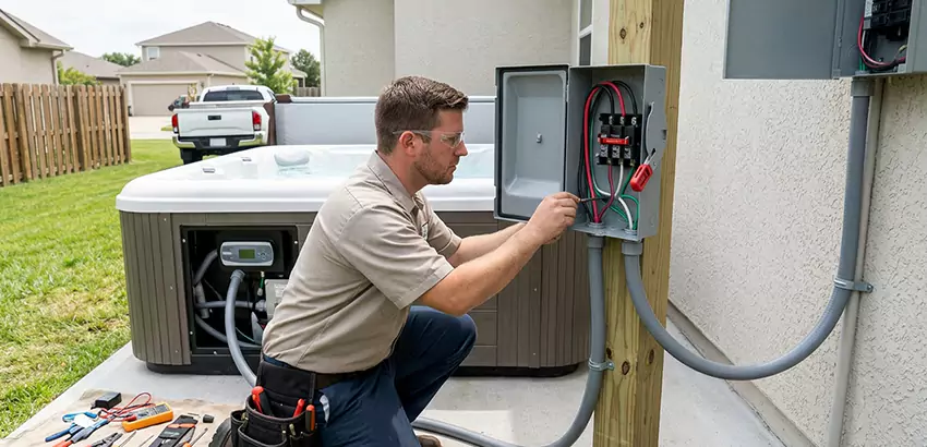 Outdoor Hot Tub Electrical Installation in Bella Vista