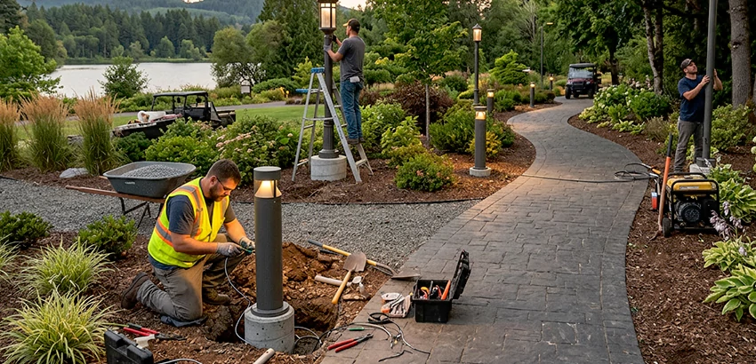 Landscape Post, Pole, and Bollard Lighting Installation in Bella Vista